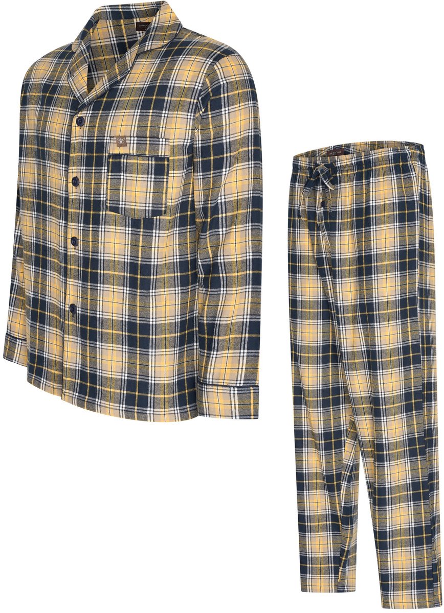 Cappuccino Italia - Heren Pyjama Alba Pyjama - Geel - Maat XL