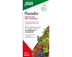 Salus Floradix IJzer-elixir - Mineralen - Bij vermoeidheid - Met ijzer en vitamine B12 - 500 ml