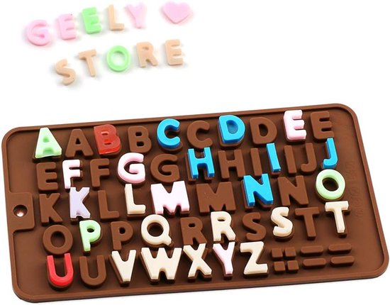 XTDMJ 2-delig Silicone Bakvormen Set – Letters A-Z En Cijfers 0-9, Flexibel, Vaatwasbestendig, -60°C Tot 240°C