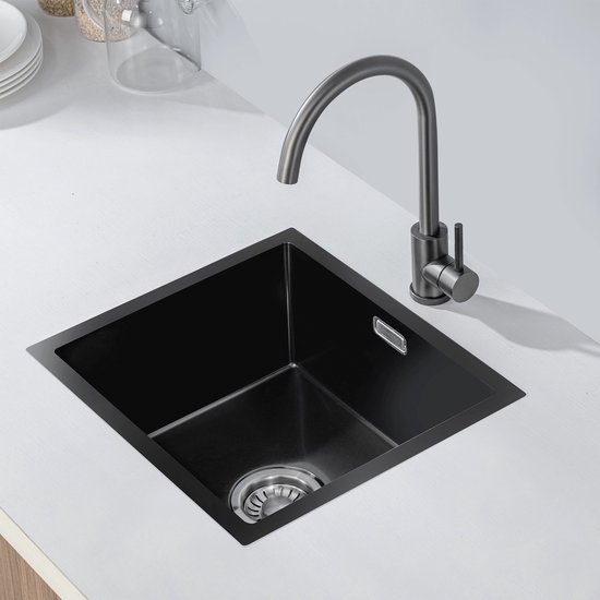 LOMAZOO Kitchen Faucet Cedric - Mitigeur - Robinet Cuisine - Noir Gun Métal / Zwart Anthracite