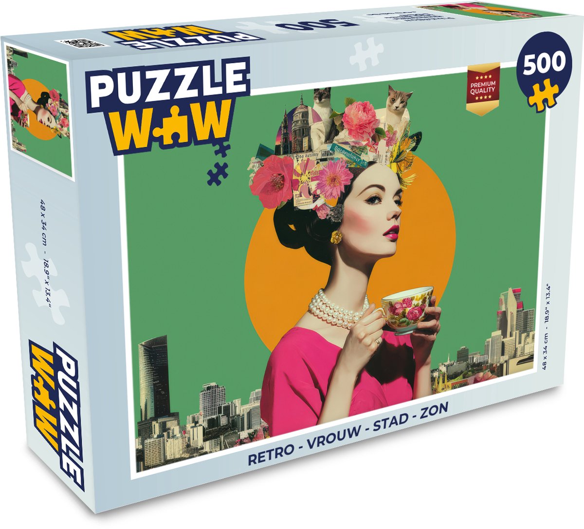 Retro - Vrouw - Stad - Zon