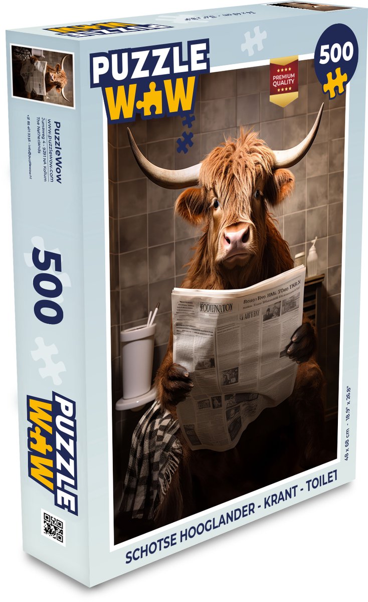Schotse hooglander - Krant - Toilet