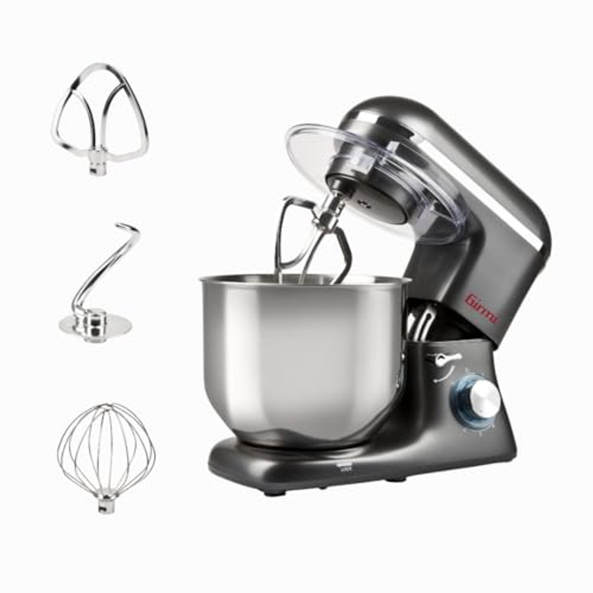 Kneedmachine 8L - meerdere accessoires, 1800W, ideaal voor deeg en meer