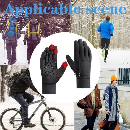 Cycling Gloves voor de Winter - Waterproof en Non-Slip - Geschikt voor Mannen en Vrouwen - Hiking, Camping, Running, Driving — afbeelding 2