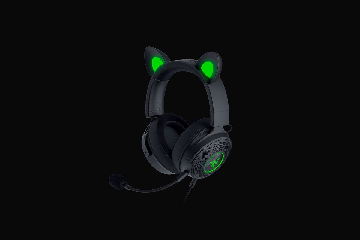 Razer Kraken V2 Pro - Headset - Kitty Editie - Zwart