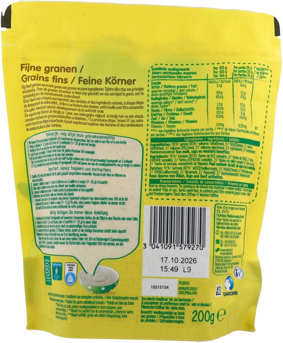 Olvarit - Granenpap Fijne Granen - 8+M - 200gr van Olvarit — afbeelding 2
