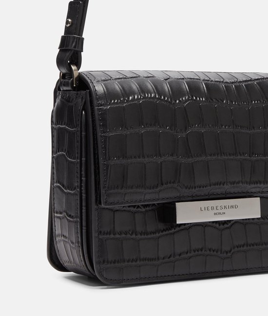 LIEBESKIND BERLIN Sac à épaule bandoulière Alex New Croco Crossbody Black Noir