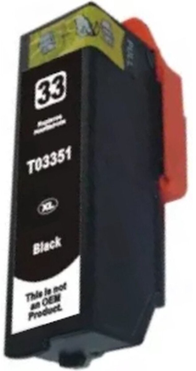 33XL Zwart Huismerk Inkt Cartridge | Compatible met Epson 33XL Zwart | Geschikt voor Epson Expression Home series XP-530, XP-630, XP-635, XP-830, Premium series XP-530, XP-540, XP-630, XP-635, XP-640, XP-645, XP-7100, XP-830, XP-900