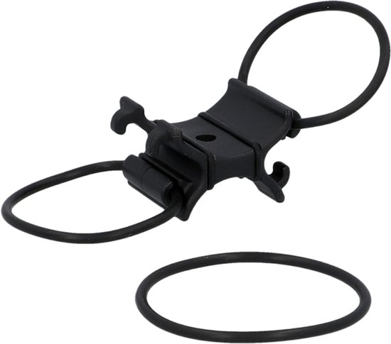 FISCHER universele fietspomp houder, zwart, kunststof, rubberen banden — afbeelding 2