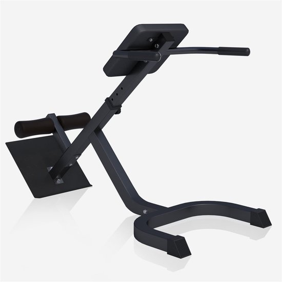 Banc Lombaire Hyperextension Réglable - Chaise Romaine Musculation - Noir/rouge