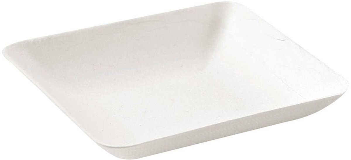 NATURE Star vierkante fingerfood schaaltjes, 63 x 63 mm, wit