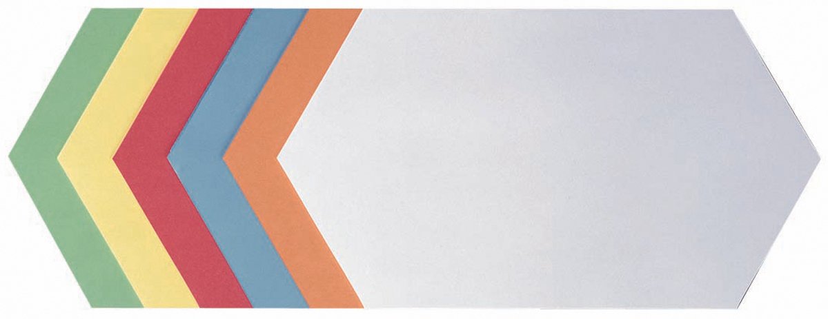FRANKEN moderatiekaarten koningswafelvorm, 165 x 297 mm, gekleurd gesorteerd