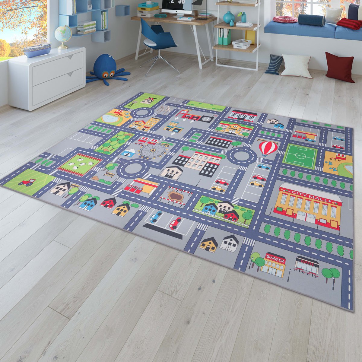Kinderkamertapijt tapijt jongen meisje kinderkamertapijt baby antislip straat