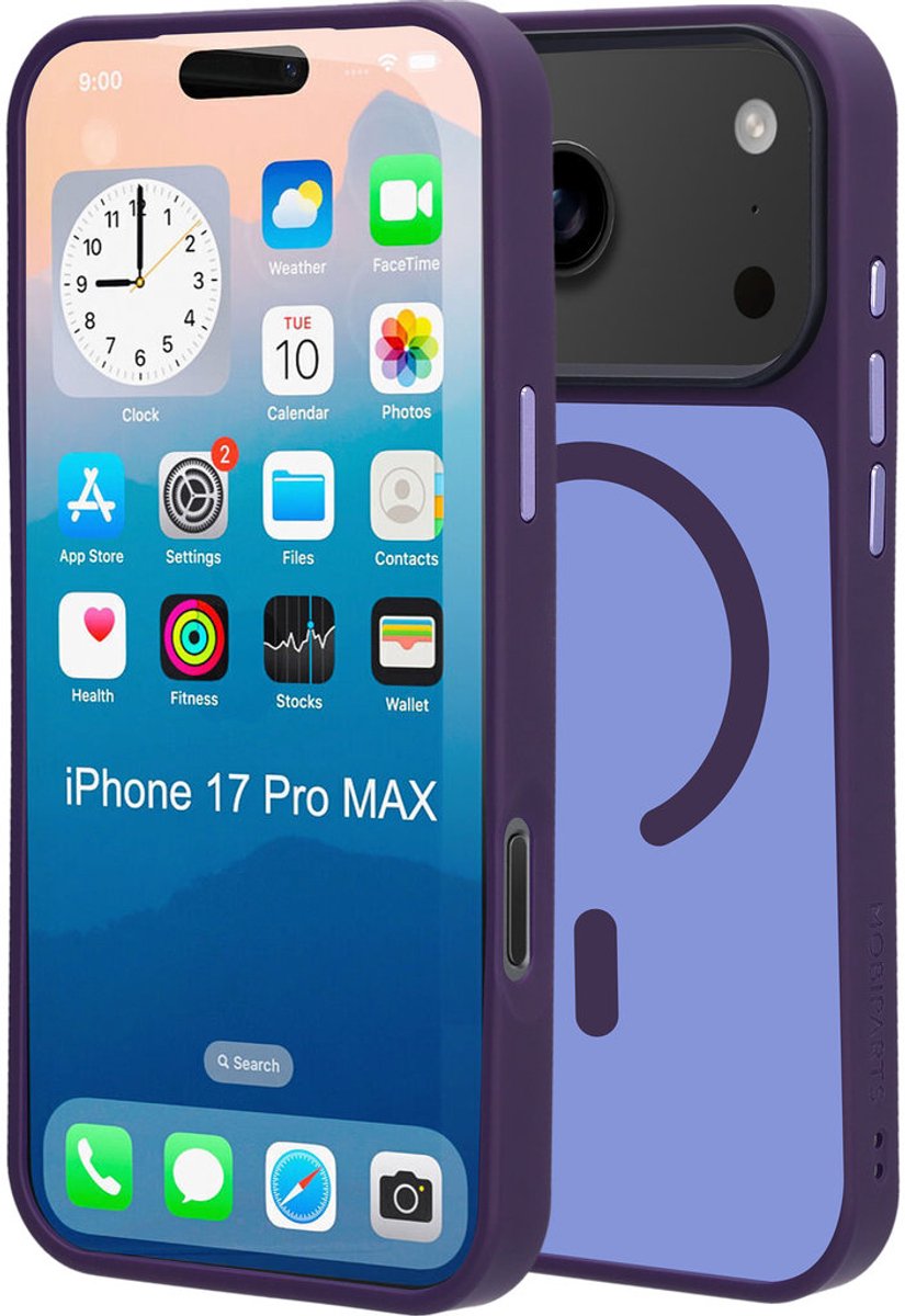 Mobiparts hoesje geschikt voor Apple iPhone 17 Pro Max - Hardcover - MagSafe - Paars