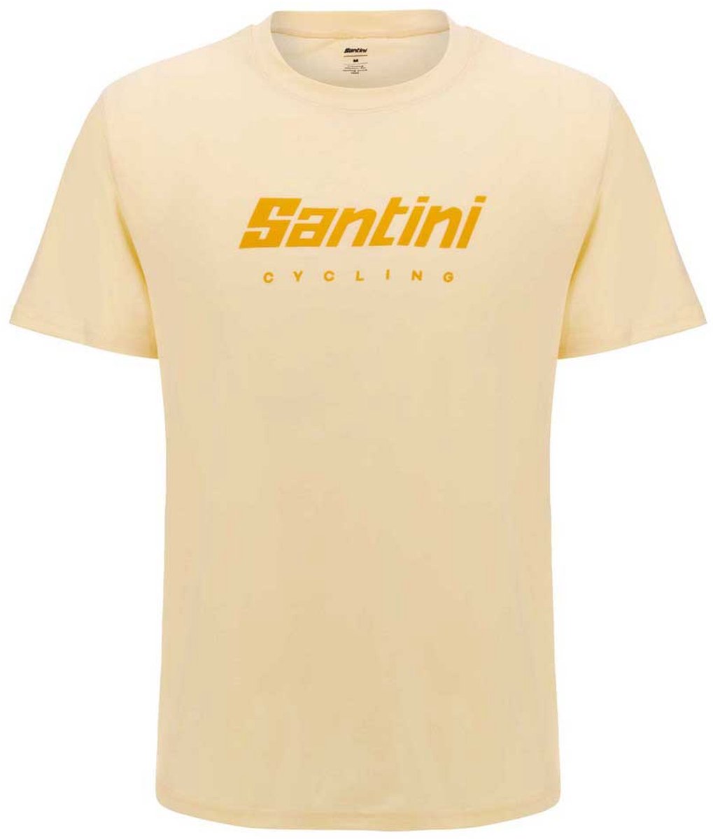 Santini T-shirt Met Korte Mouwen Creme