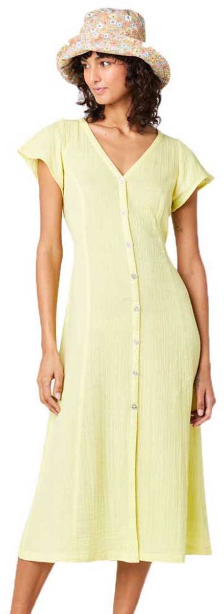 Rip Curl Premium Surf Jurk Met Korte Mouwen XS Vrouw Geel
