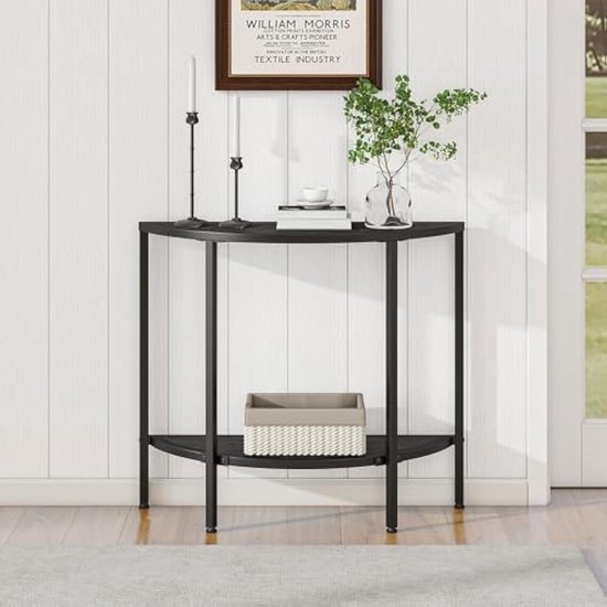 Smalle sofatafel, 2 niveaus banktafel met installatie-accessoires