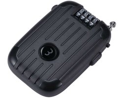 BBB Cycling Kabelslot Fiets - 180 CM - Compact en Oprolbaar Fietsslot met Cijferslot - Mountainbike en Racefiets Slot Lichtgewicht - Klein Fietsslot - MiniCase XL BBL-53XL