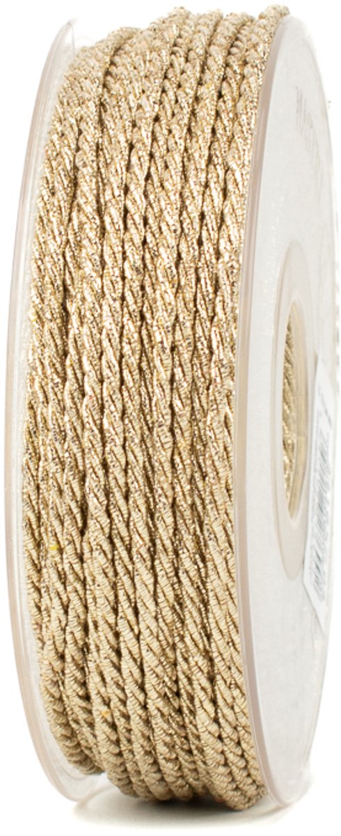 Touwlint Goud - 2 mm breed - 40 meter op rol - Decoratief koord voor cadeauverpakking, knutselen en feestdecoratie