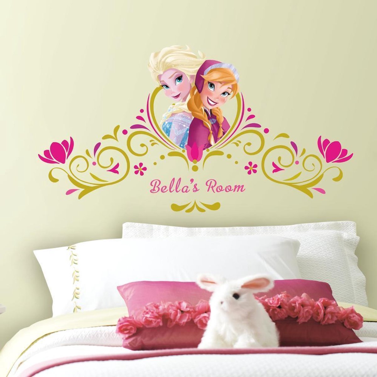 XL Muursticker Disney Frozen Spring Time - RoomMates - Wall_stickers - Groen; Roze - Vinyl
