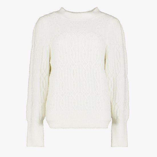 Pull femme TwoDay en maille avec perles blanc - Taille S