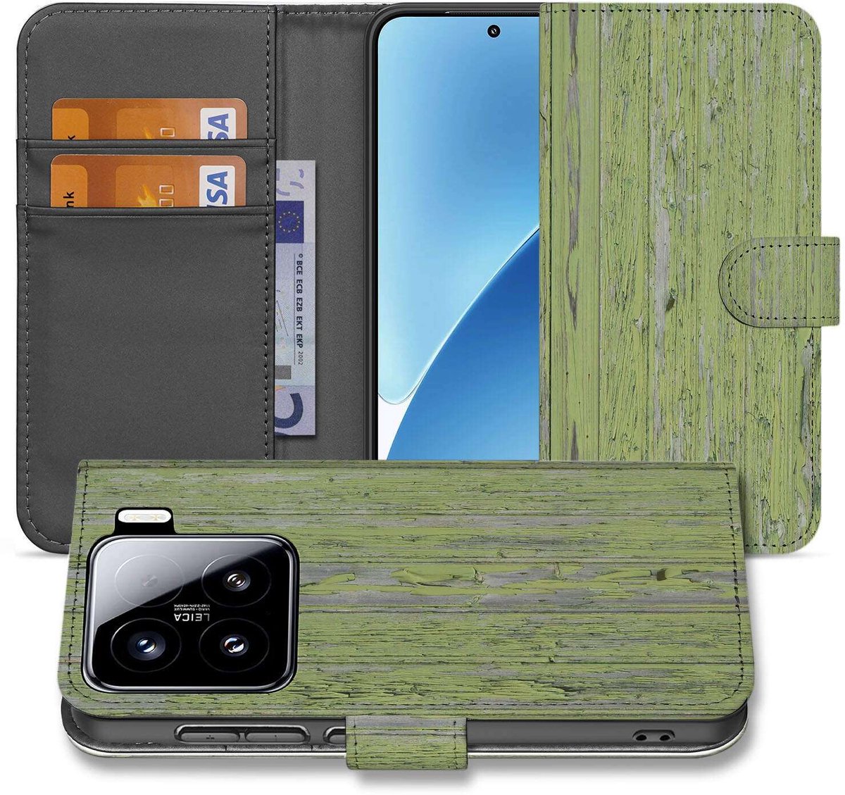 Xiaomi 15 Book Style Case Green Wood