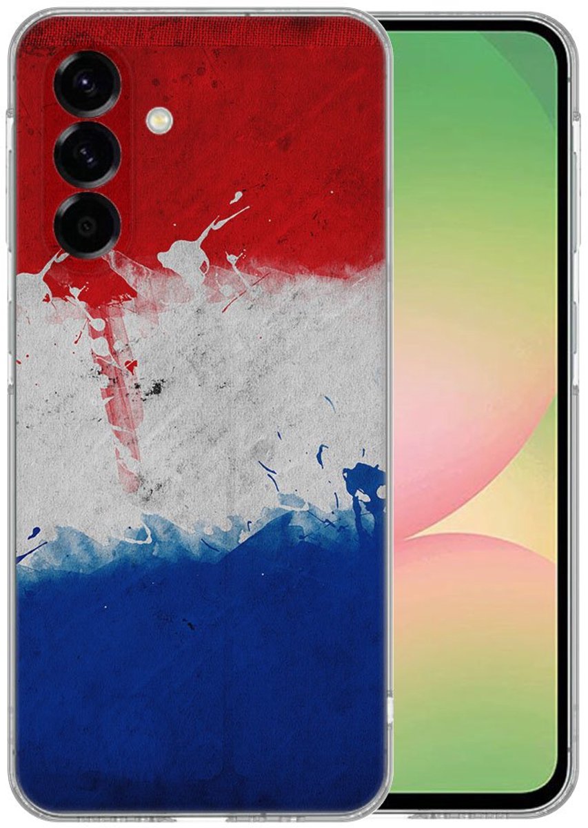 TPU Hoesje Samsung Galaxy A56 – Nederlandse vlag – schokabsorberende TPU