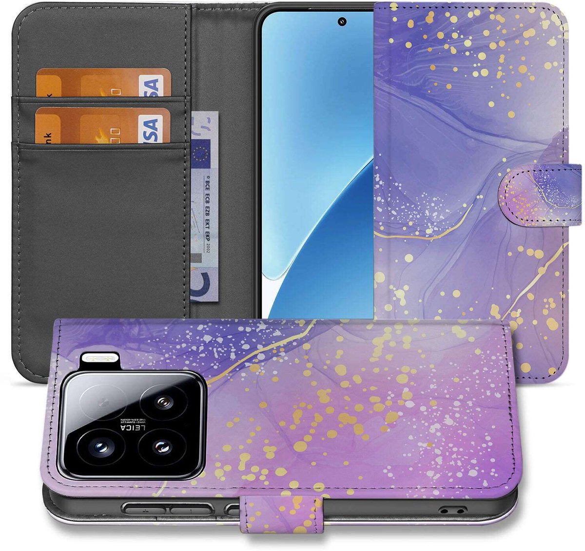 Hoesje voor Xiaomi 15 Watercolor Paars