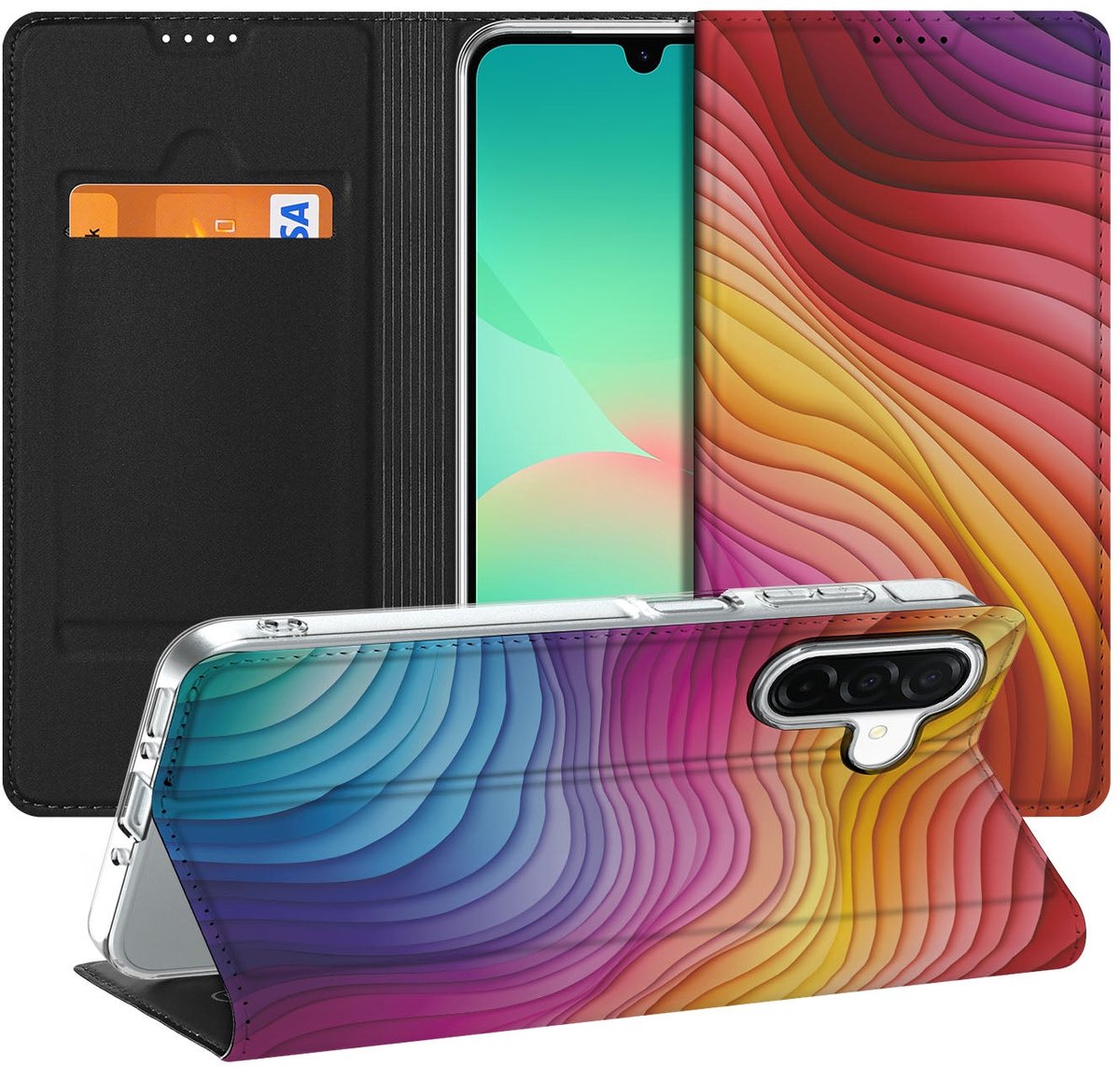 Stand Case voor Samsung Galaxy A26 Regenboog