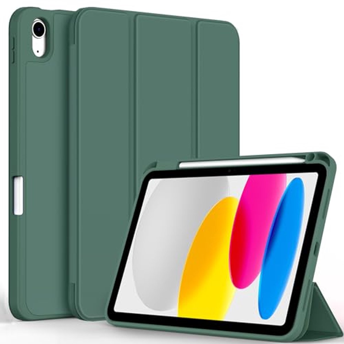 Hoes voor iPad 10 Generatie 2022 - Ultradunne Cover met Pencil Houder