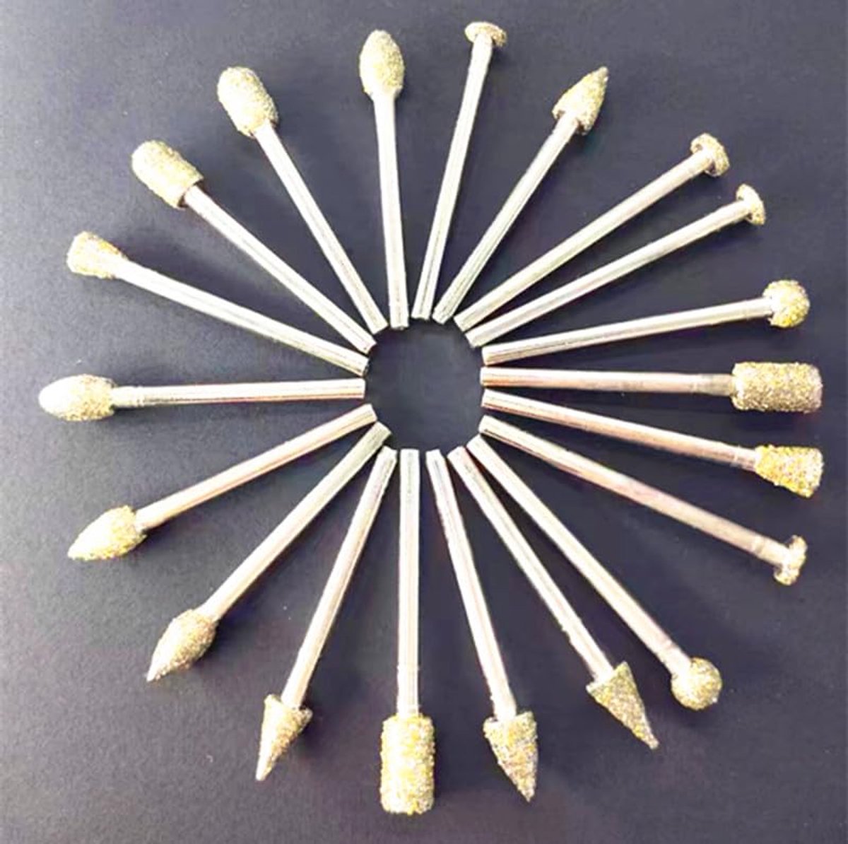 Diamant Slijpen Braam Bit Set - 20 Stuks mini Slijpkoppen voor Polijsten en Snijden