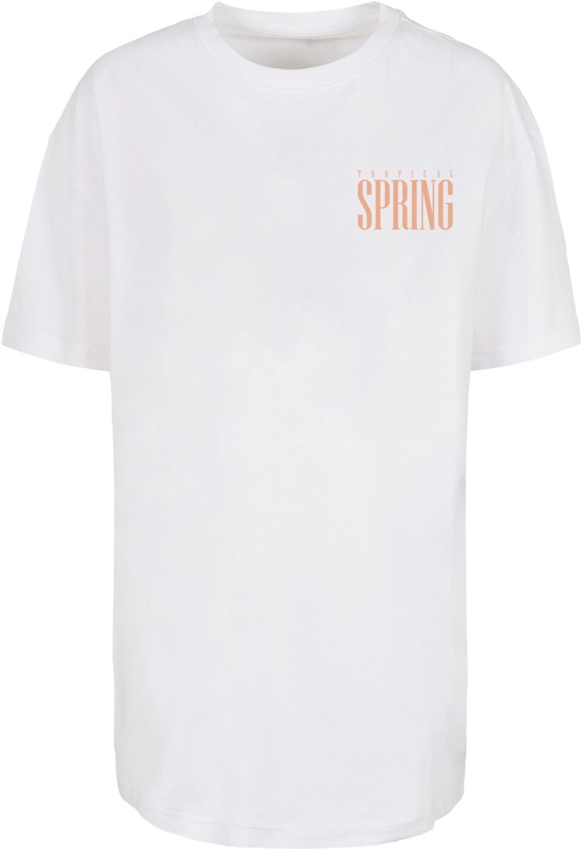Merchcode Dames-T-shirt Ladies Tropical Spring Tee MP0009575