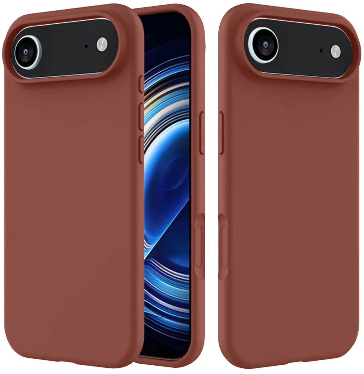 MobyDefend Hoesje - Geschikt voor iPhone Air - Matte Siliconen Backcover - Terracotta