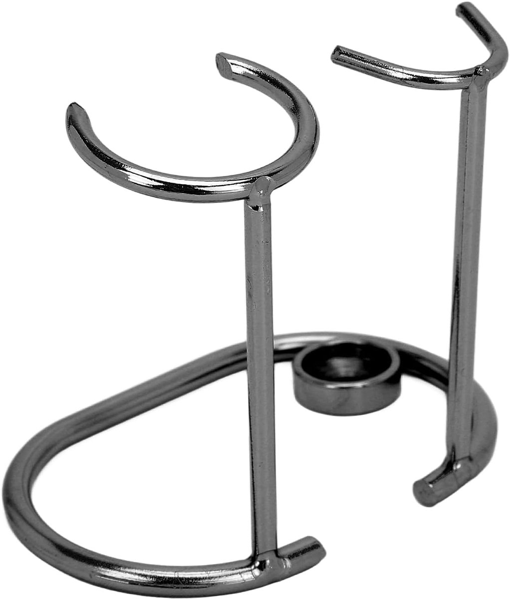 Shaving Brush Holder - Modern Design - Bathroom Stainless Steel Safety - Black