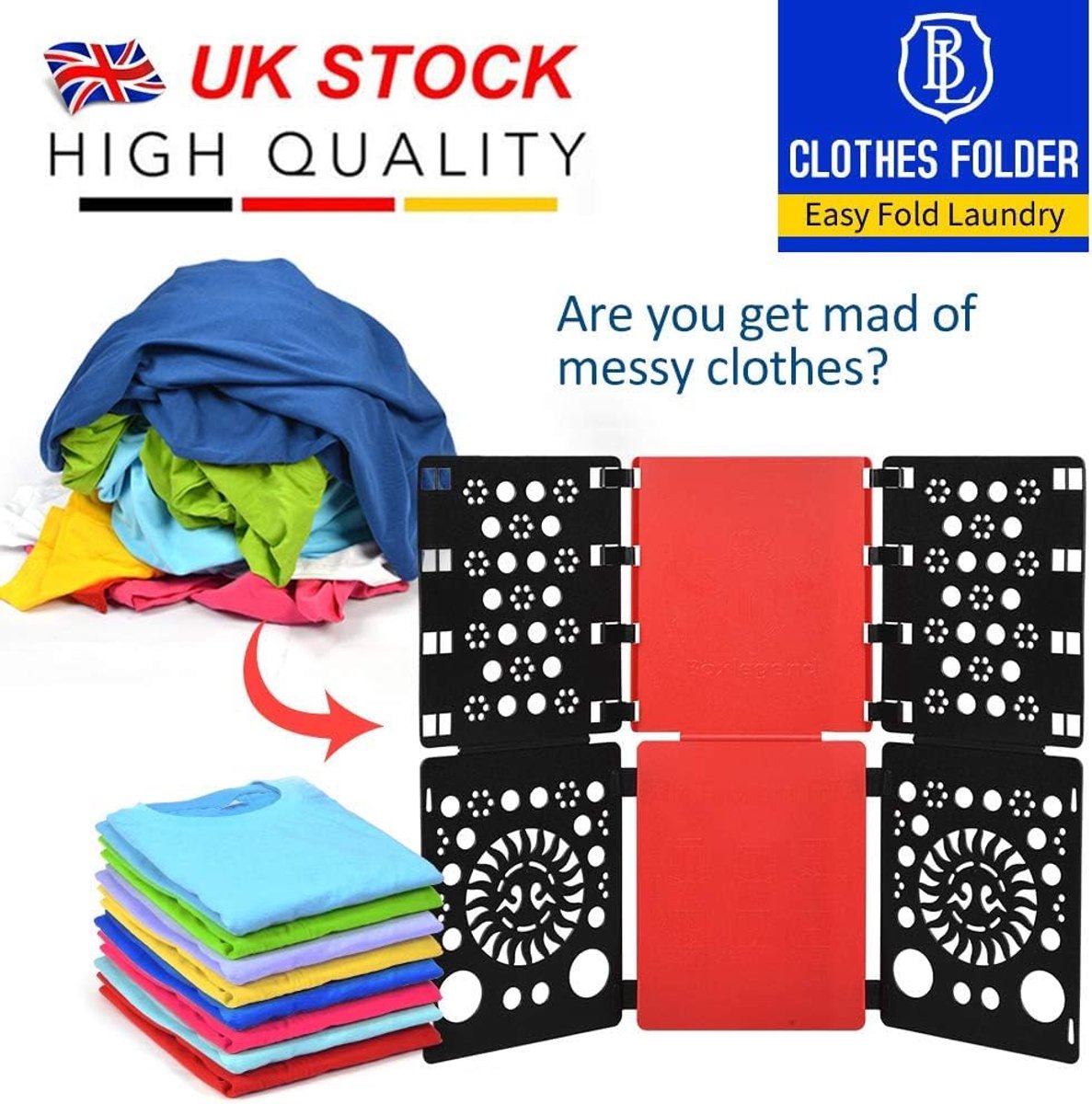 Vouwplank voor Kleding - Efficiënte en Ruimtebesparende Vouwhulp voor T-Shirts en Overhemden