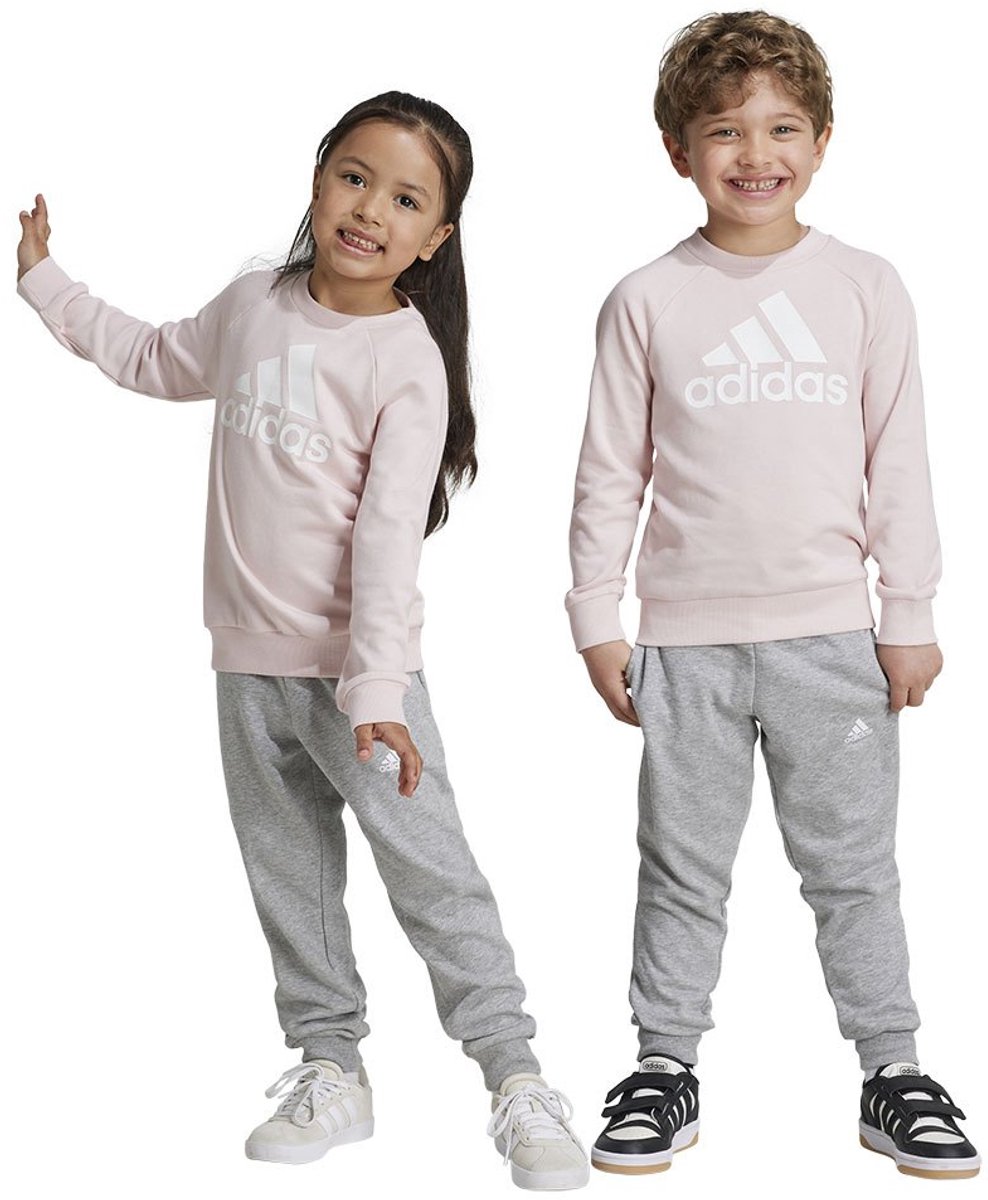 Adidas Essentials Logo French Terry Set 3-4 Years Jongens Meisjes Roze