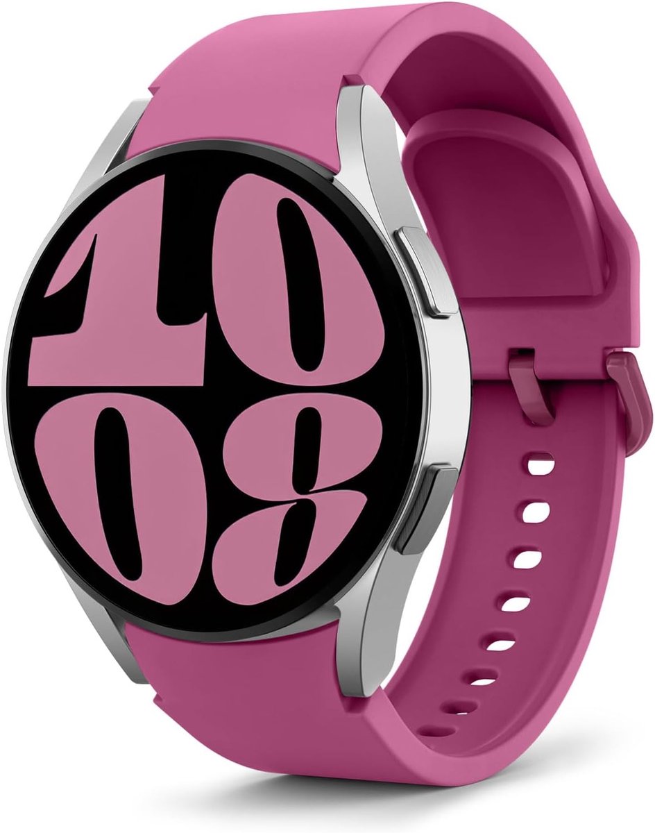 Armband compatibel met Samsung Galaxy Watch 7 - FE - 6 - 5 - 4 - zachte siliconen reservearmband - 40 mm - 44 mm - 43 mm - 47 mm - 45 mm - 42 mm - 46 mm