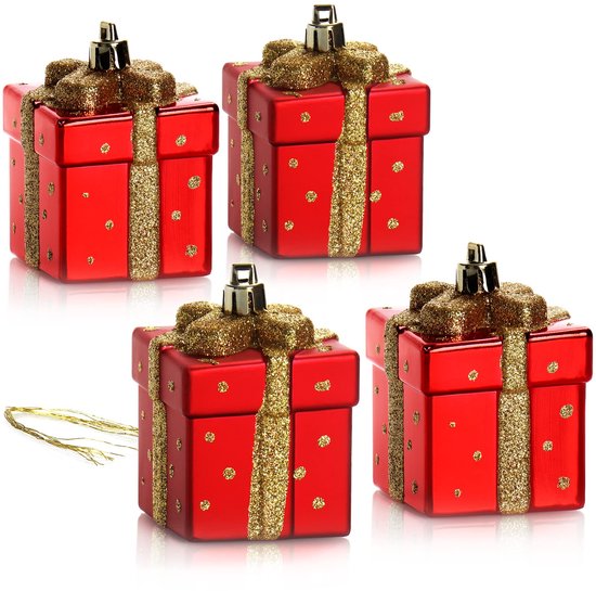 Glinsterende 24-delige kerstboomdecoratieset voor bruiloften en feesten