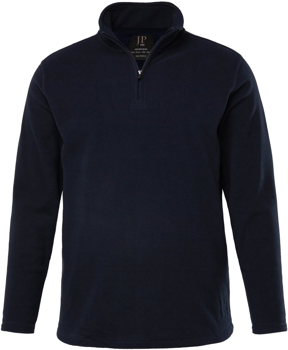 JP 1880 - Heren - Troyer fleece opstaande kraag rits ultralicht - Navy blauw - Maat 7XL