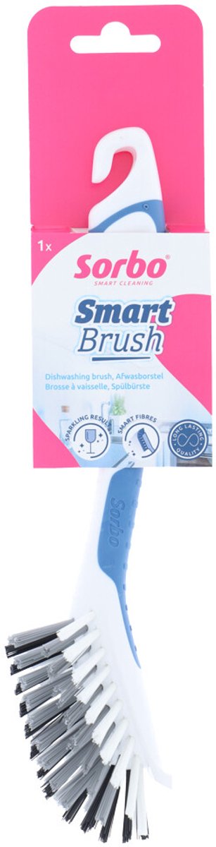 Sorbo Afwasborstel Smartbrush Blauw - 4 x - Voordeelverpakking