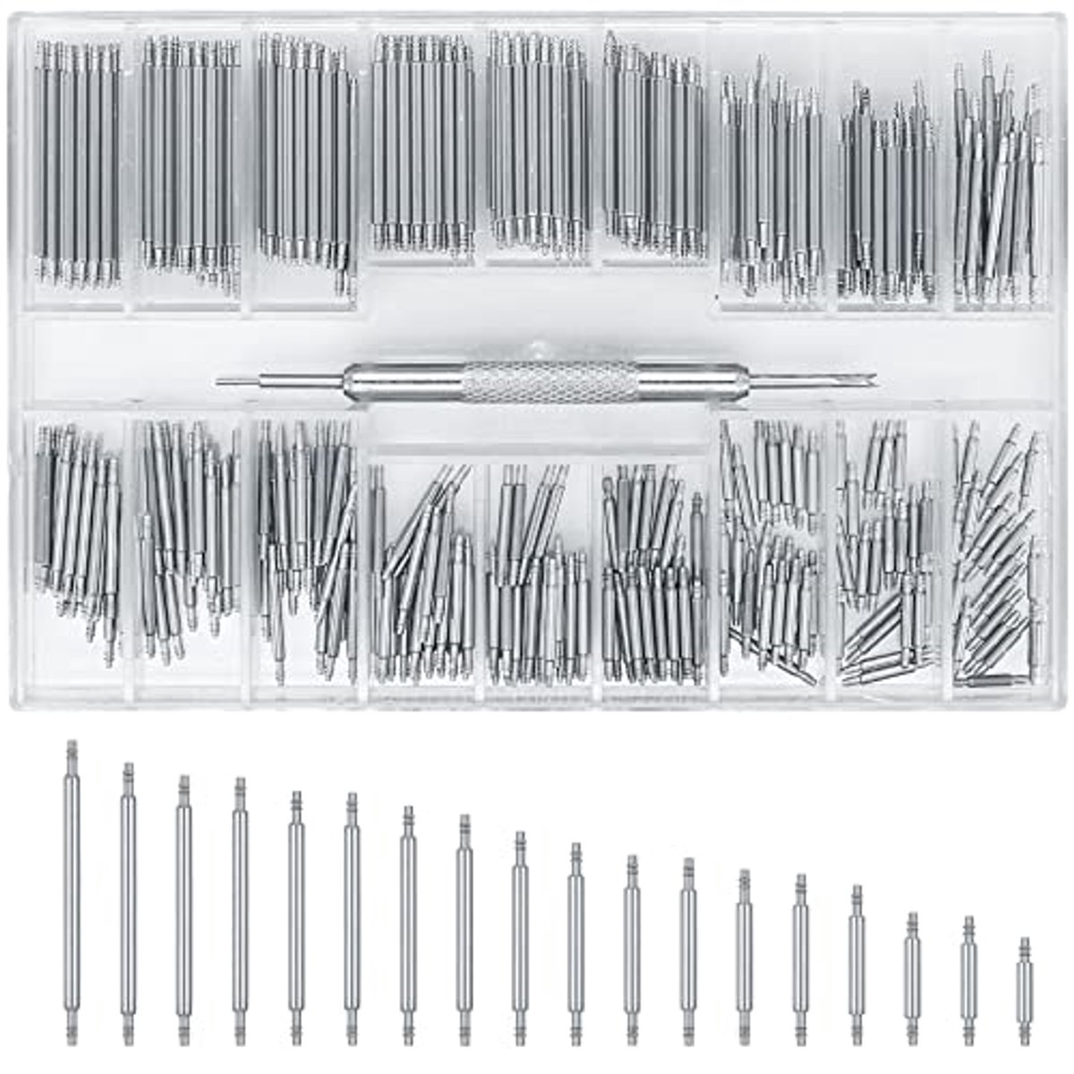 396 stuks horloge veer pennen set met gereedschap - reparatie en maatwerk hulpmiddelen