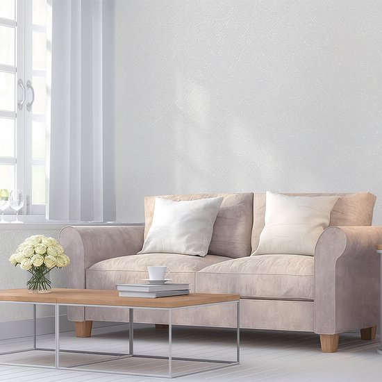 Papier peint autocollant Wallways - Décoration murale - Résistant à l'eau et à la chaleur - 60 cm x 10 m - White Frost