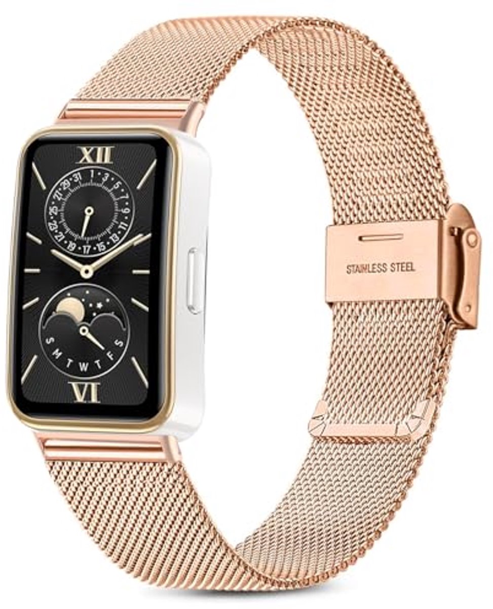 Metalen Armband voor Smartwatches - Roestvrij Stalen Band voor Huawei Band 8/9/10