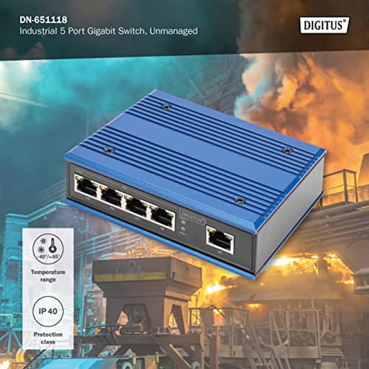 Netwerk-switch Gigabit Ethernet 5-poorts IP40
