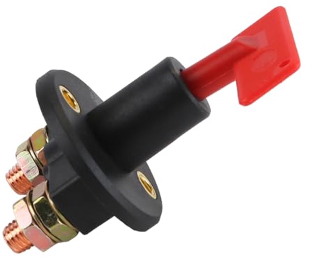 Accuscheidingsschakelaar met 2 sleutels voor 6V 12V 24V - Waterdicht aan/uit schakelsysteem voor auto, truck en ATV