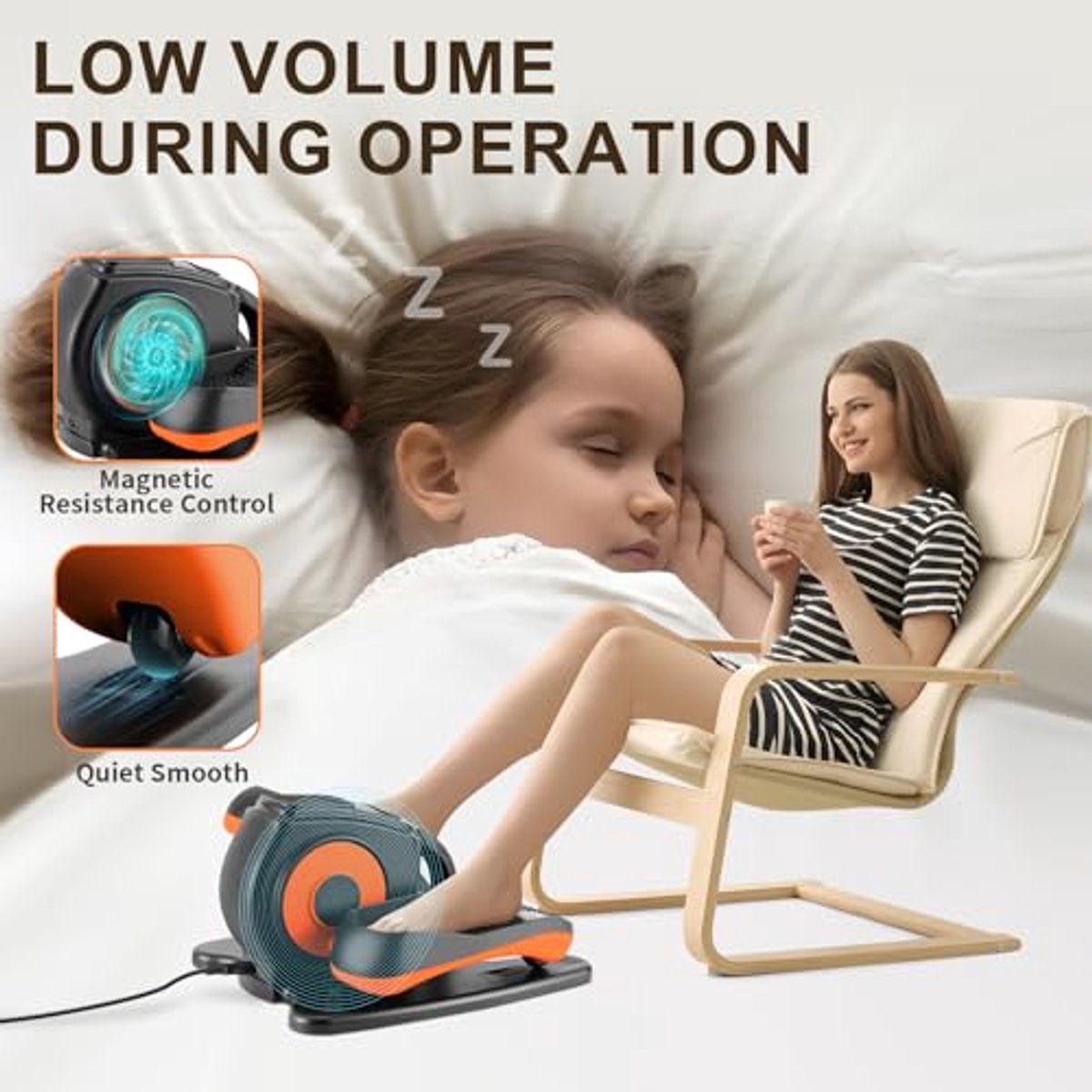 Draagbare Elliptische Trainer voor Onder Bureau Workouts - afbeelding 3