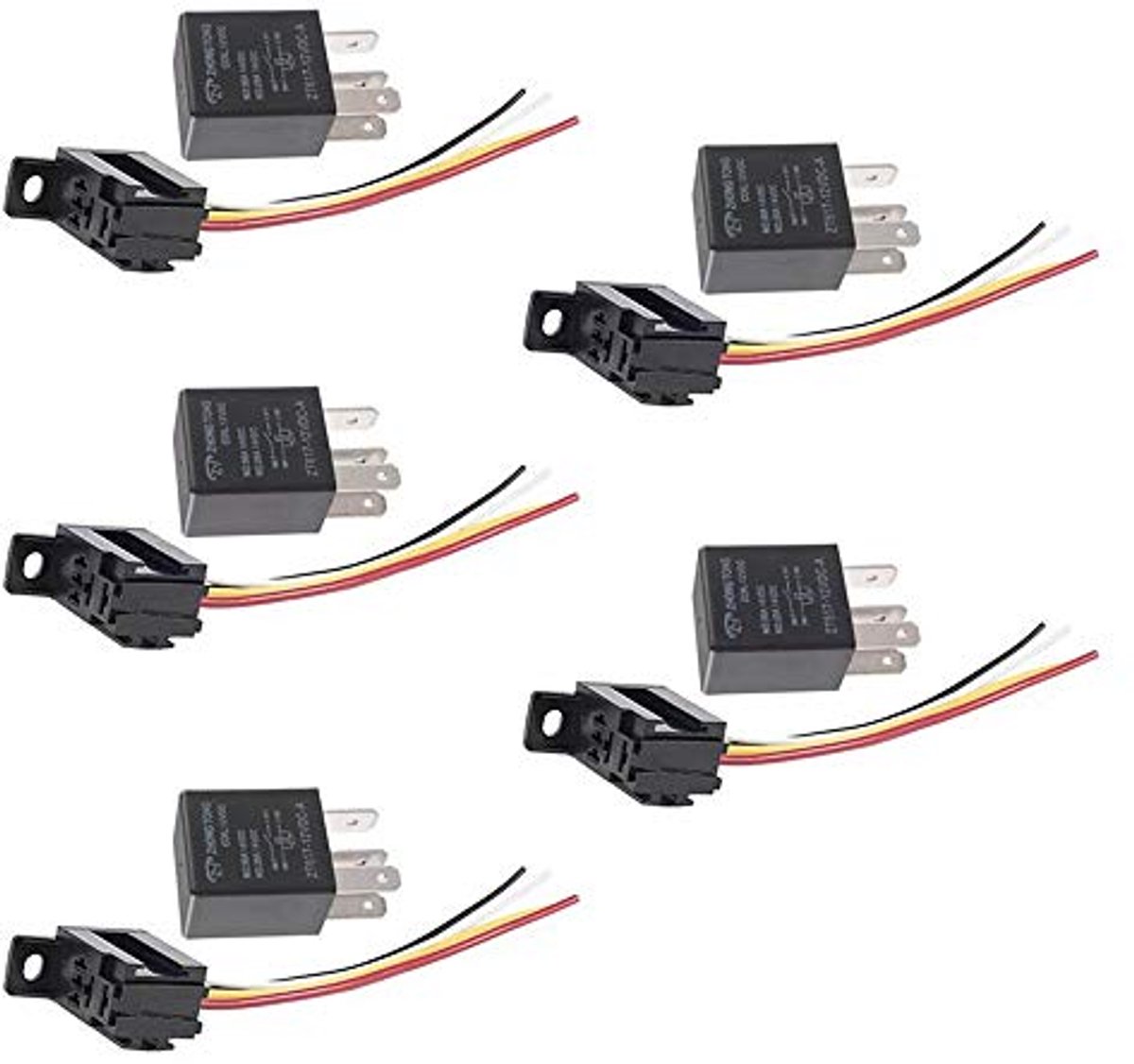 5 x 12V 30A 4-polige auto relais voor elektrische toepassingen