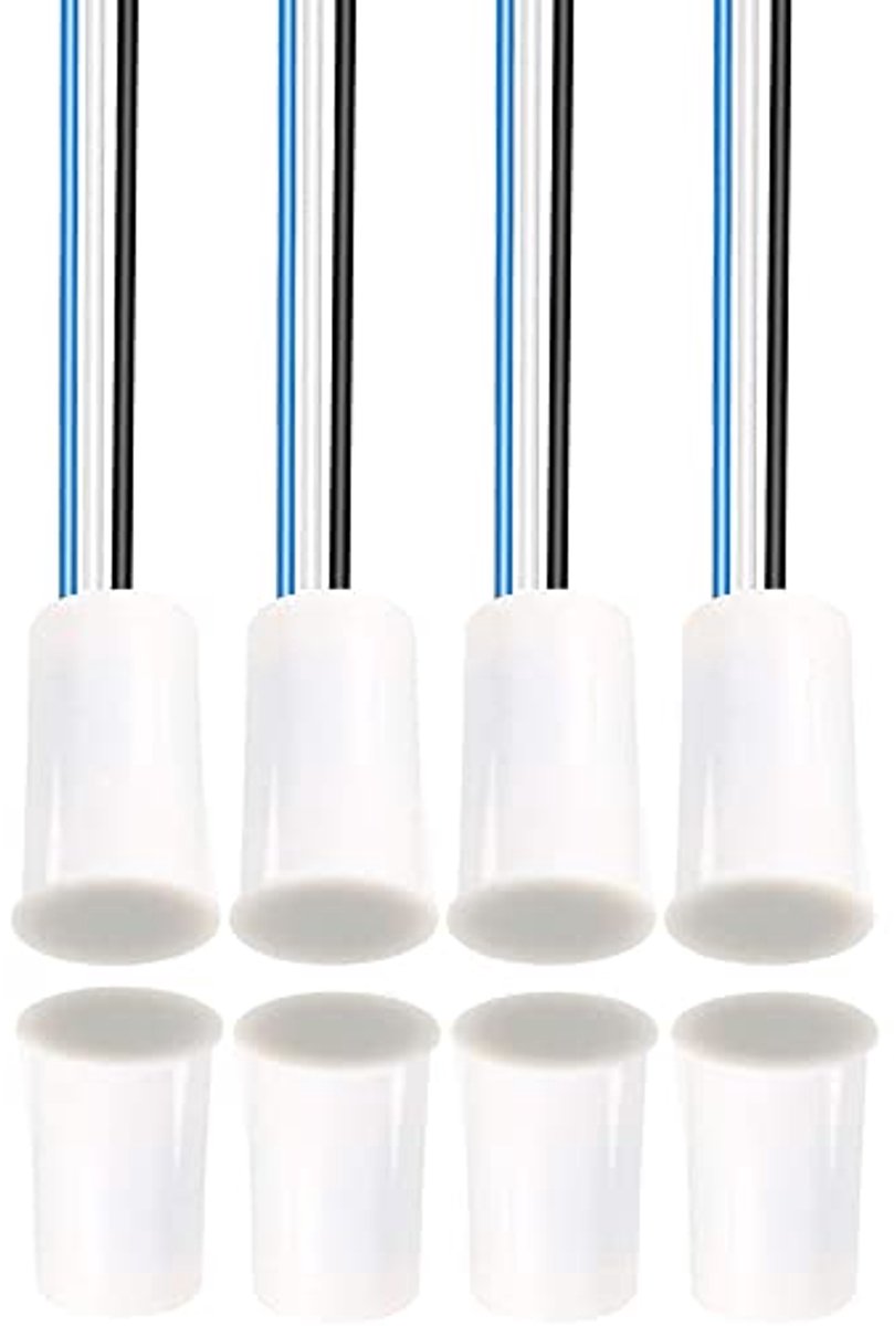 4 Sets Witte Magneetschakelaar Bedrading voor Deursensor Alarmsysteem