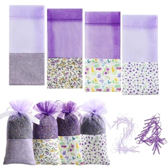 20 stuks kleine zakjes om te vullen, 10 x 8 cm, jute zakjes, klein, hart, jute cadeauzakjes, lege kleine stoffen zakjes voor lavendelzakjes