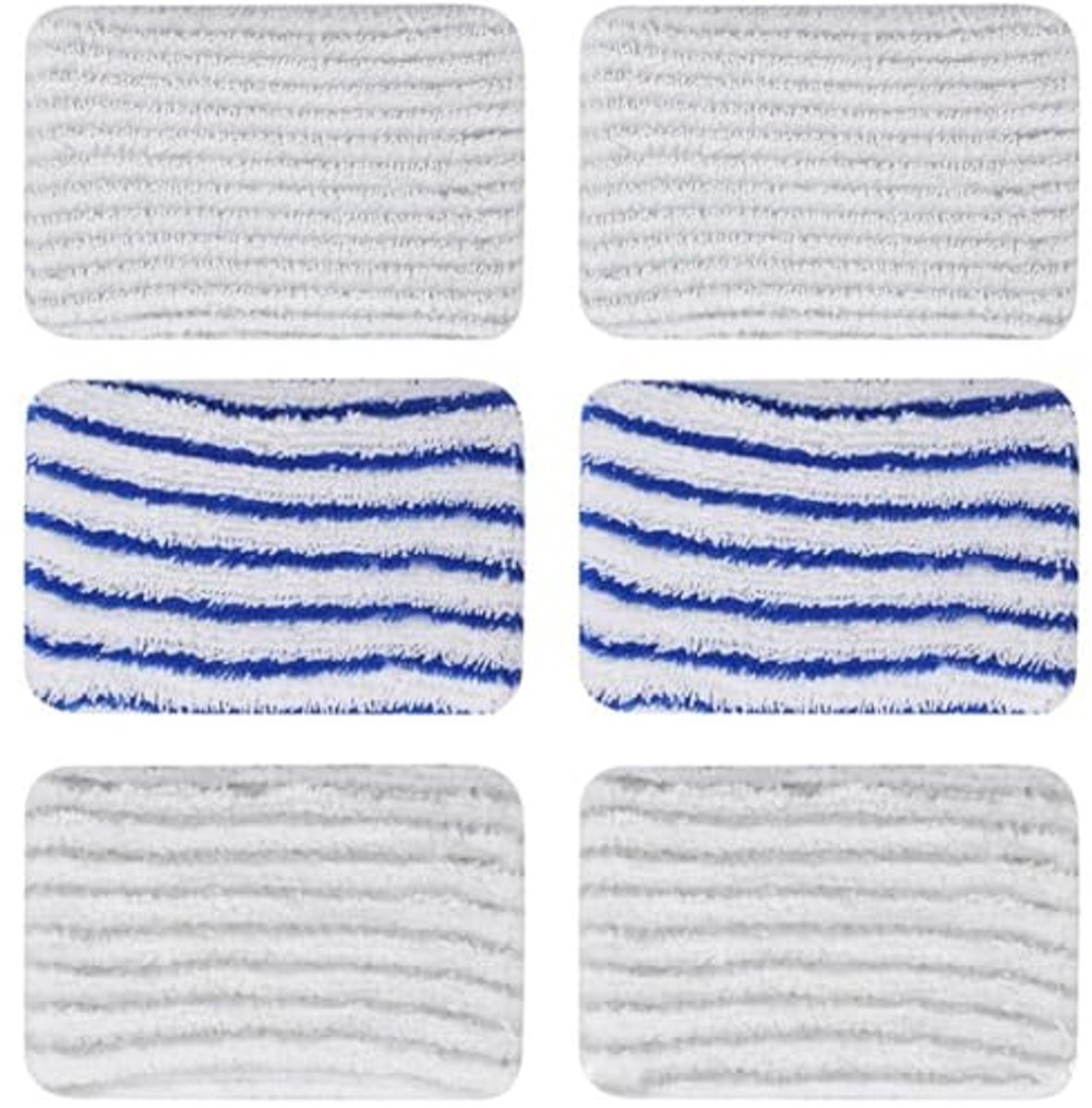 Wasbare microvezelpads voor stoommop - 6 stuks voor diverse vloeronderdelen